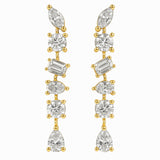 1.17ct G SI 14kt Yellow Gold Diamond Multi Shape Drop Earrings