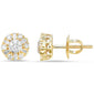 <span style="color:purple">SPECIAL!</span> .29ct G SI 14kt Yellow Gold Diamond Round & Baguette Flower Stud Earrings