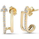 .26ct G SI 14kt Yellow Gold Diamond Double Hoop Earrings