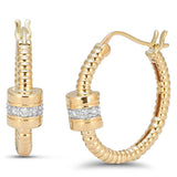 .10ct G SI 14kt Yellow Gold Diamond Huggie Earrings