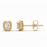 <span style="color:purple">SPECIAL!</span> .20ct G SI 14kt Yellow Gold Diamond Emerald Cut Stud Earrings