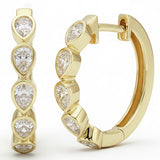 .80ct G SI 14kt Yellow Gold Pear Cut Diamond Bezel Set Earrings