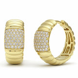 .34ct G SI 14kt Yellow Gold Round Diamond Hoop Earrings