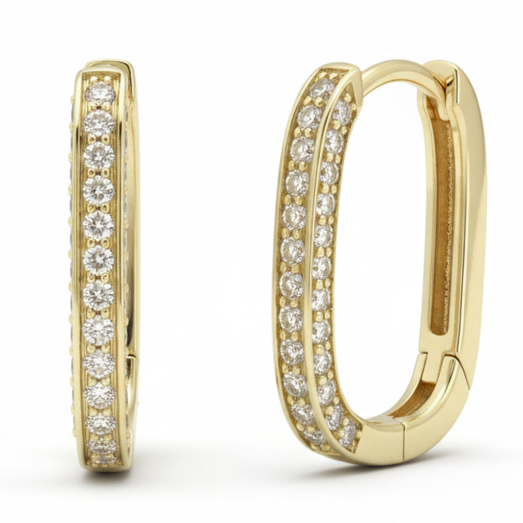 .33ct G SI 14kt Yellow Gold Diamond Earrings