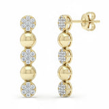 .15ct G SI 14kt Yellow Gold Round Diamond Drop Earrings