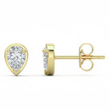 .41ct G SI 14kt Yellow Gold Diamond Pear Shape Stud Earrings