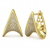 .77ct G SI 14kt Yellow Gold Modern Diamond Earrings