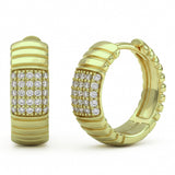 .18ct G SI 14kt Yellow Gold Diamond Hoop Earrings
