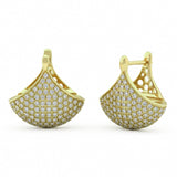 .78ct G SI 14kt Yellow Gold Modern Diamond Earrings