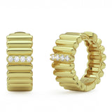.08ct G SI 14kt Yellow Gold Diamond Hoop Earrings