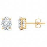 .61ct G SI 14kt Yellow Gold Diamond Solitaire Stud Earrings