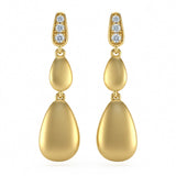.10ct G SI 14kt Yellow Gold Modern Diamond Drop Earrings