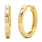 .10ct G SI 14kt Yellow Gold Diamond Hoop Earrings