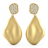 .24ct G SI 14kt Yellow Gold Modern Diamond Drop Earrings