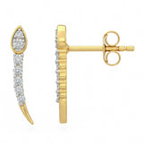 .15ct G SI 14kt Yellow Gold Modern Diamond Stud Earrings