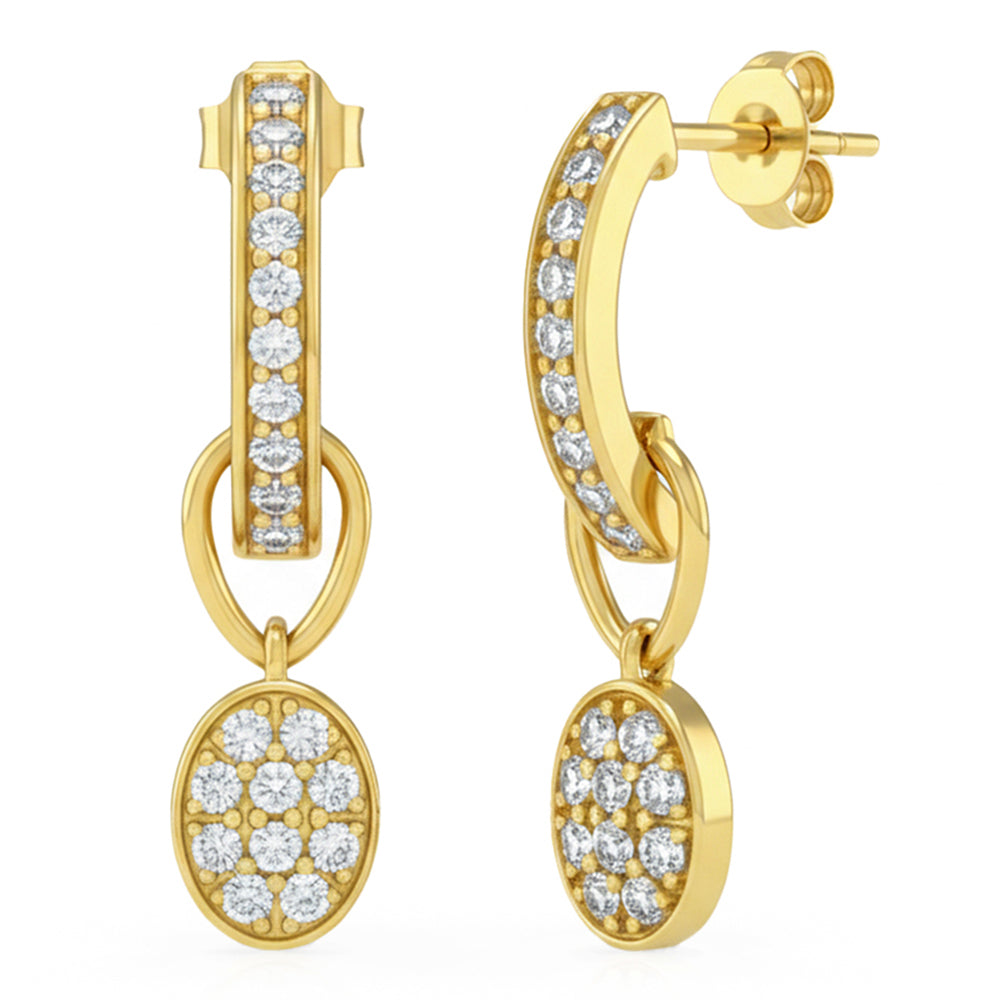 .48ct G SI 14kt Yellow Gold Diamond Drop Earrings