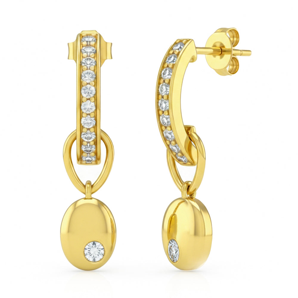 .26ct G SI 14kt Yellow Gold Diamond Drop Earrings