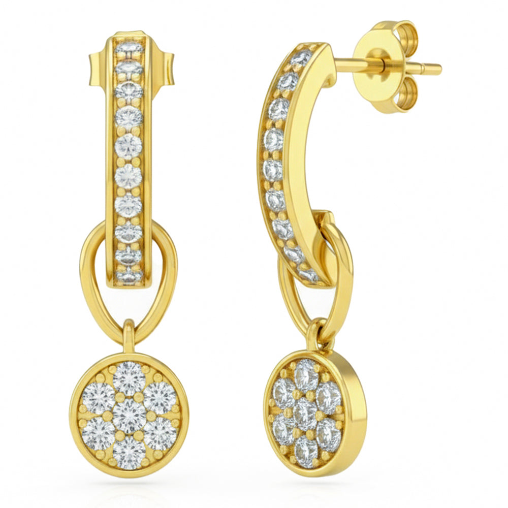 .49ct G SI 14kt Yellow Gold Diamond Drop Earrings