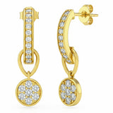 .49ct G SI 14kt Yellow Gold Diamond Drop Earrings