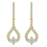 .48ct G SI 14kt Yellow Gold Elegant Diamond Drop Earrings