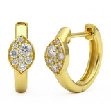.25ct G SI 14kt Yellow Gold Diamond Hoop Earrings