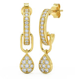 .49ct G SI 14kt Yellow Gold Diamond Drop Earrings