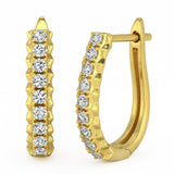 .48ct G SI 14kt Yellow Gold Modern Diamond Hoop Earrings