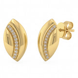 .11ct G SI 14kt Yellow Gold Diamond Modern Stud Earrings