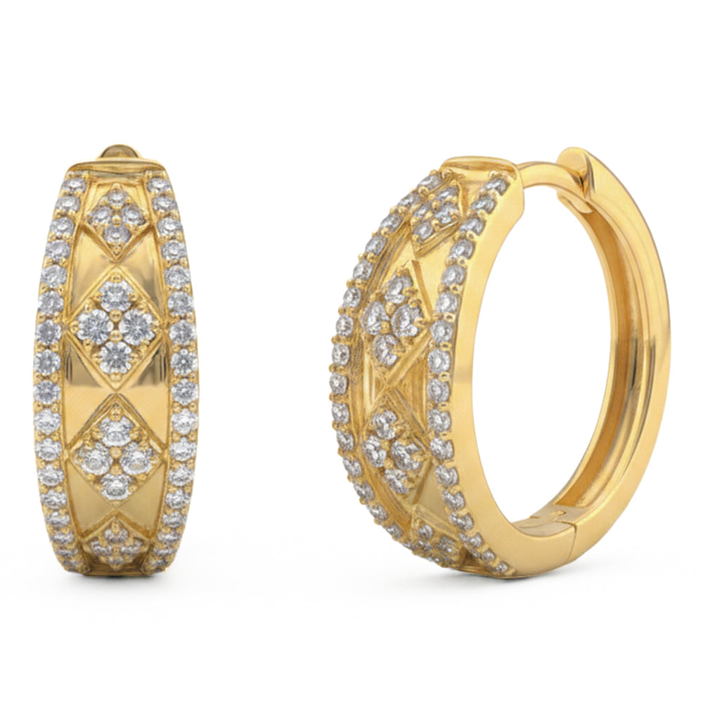 .50ct G SI 14kt Yellow Gold Diamond Hoop Earrings