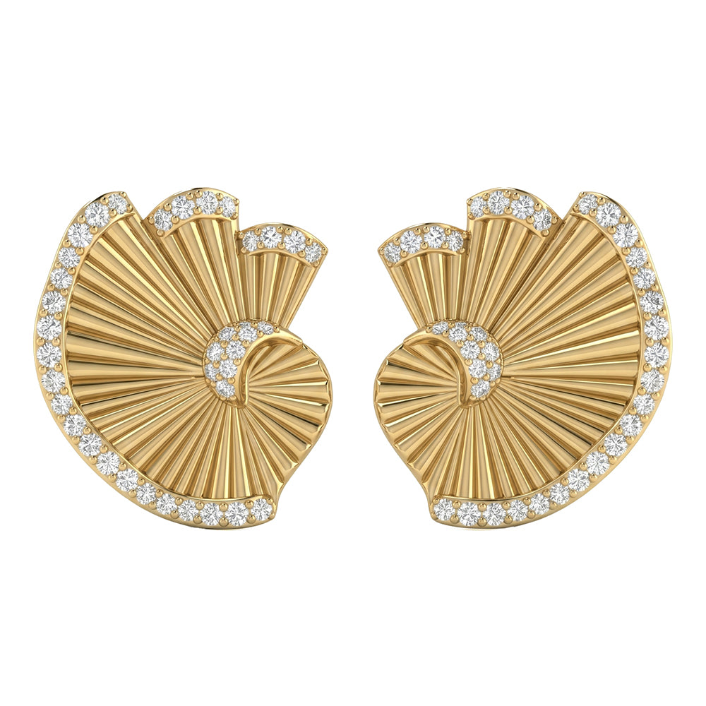 .46ct G SI 14kt Yellow Gold Diamond Modern Earrings