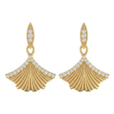 .32ct G SI 14kt Yellow Gold Diamond Modern Drop Earrings