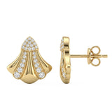 .36ct G SI 14kt Yellow Gold Diamond Modern Stud Earrings