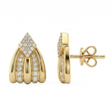 .31ct G SI 14kt Yellow Gold Diamond Modern Stud Earrings