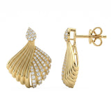 .50ct G SI 14kt Yellow Gold Diamond Modern Stud Earrings