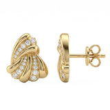 .30ct G SI 14kt Yellow Gold Diamond Modern Stud Earrings