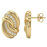 .21ct G SI 14kt Yellow Gold Diamond Modern Stud Earrings