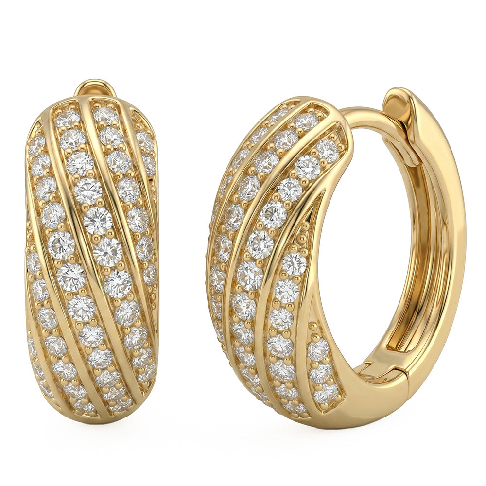 .47ct G SI 14kt Yellow Gold Diamond Hoop Earrings
