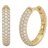 .36ct G SI 14kt Yellow Gold Diamond Hoop Earrings