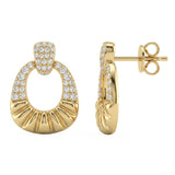 .34ct G SI 14kt Yellow Gold Diamond Modern Earrings
