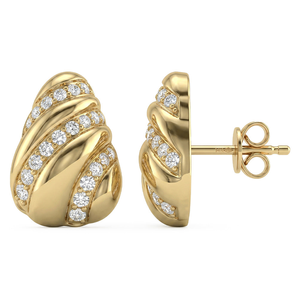 .31ct G SI 14kt Yellow Gold Diamond Stud Earrings