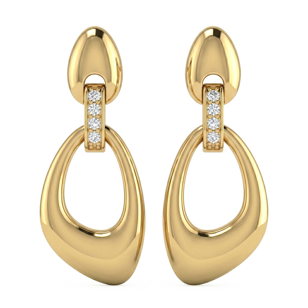 .04ct G SI 14kt Yellow Gold Diamond Stud Earrings