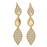 .32ct G SI 14kt Yellow Gold Diamond Drop Earrings