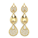 .33ct G SI 14kt Yellow Gold Diamond Drop Earrings