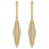 .20ct G SI 14kt Yellow Gold Diamond Drop Earrings
