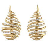 <span style="color:purple">SPECIAL!</span> .19ct G SI 14kt Yellow Gold Modern Diamond Drop Earrings