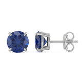 <span style="color:purple">SPECIAL!</span> 2.05ct G SI 14kt White Gold Blue Sapphire Stud Earrings