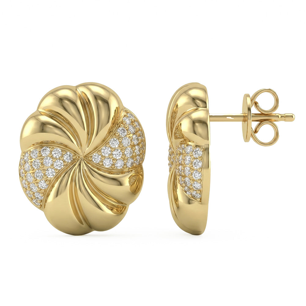 <span style="color:purple">SPECIAL!</span> .29ct G SI 14kt Yellow Gold Modern Diamond Stud Earrings