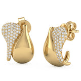 <span style="color:purple">SPECIAL!</span> .46ct G SI 14kt Yellow Gold Modern Diamond Stud Earrings