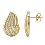 <span style="color:purple">SPECIAL!</span> .72ct G SI 14kt Yellow Gold Modern Diamond Stud Earrings