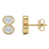 <span style="color:purple">SPECIAL!</span> .45ct G SI 14kt Yellow Gold Diamond Bezel Set Stud Earrings